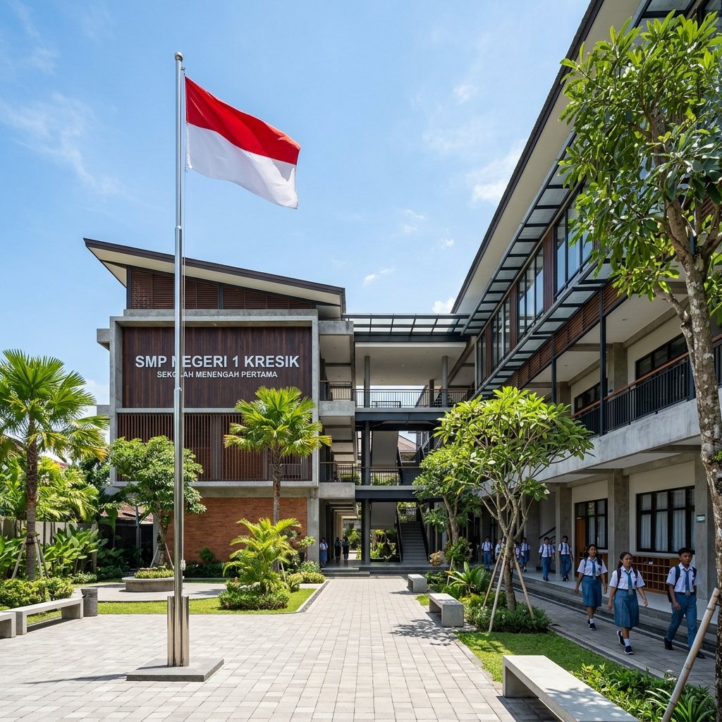 Nostalgia Gedung Utama Sekolah Halaman Depan